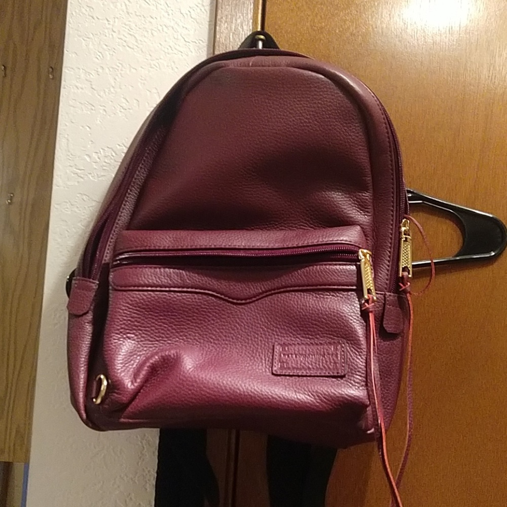 Rebecca Minkoff medium leather zip backpack